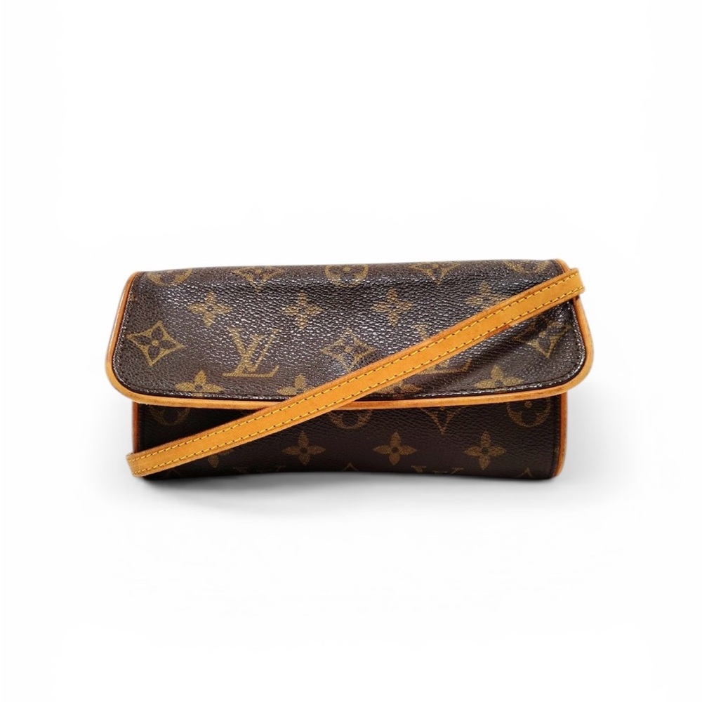 LOUIS VUITTON LV Shoulder Bag Pochette Twin PM Brown Monogram - Picture 9 of 9